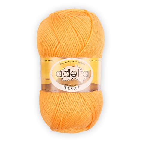 Пряжа ADELIA "LUCAS" 70% шерсть, 30% акрил 100 г 218 м №03 яр.желтый ...