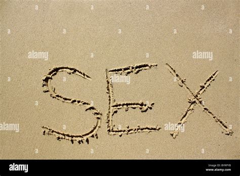 Sex Written Out In Wet Sand Please See My Collection For More Similar Photos Stock Photo Alamy