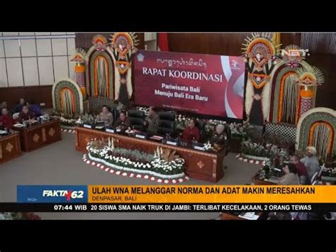 Gubernur Bali Keluarkan Surat Edaran Atur Larangan Untuk Wna Fakta