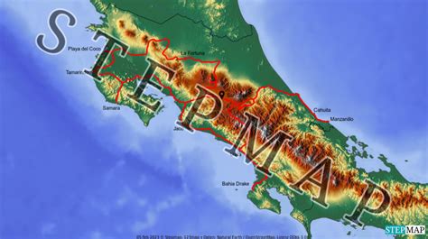 Stepmap Costa Rica Landkarte F R Welt