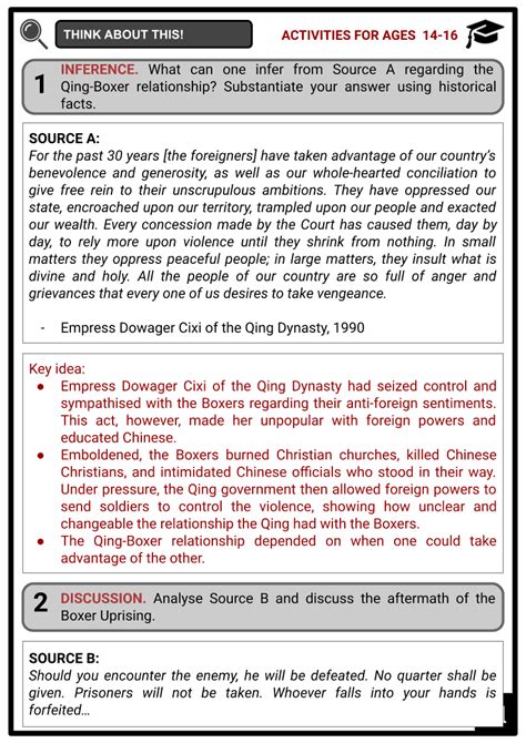 Boxer Uprising | Background & Aftermath in China Worksheets