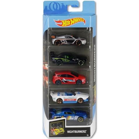 Set De Vehicules Hot Wheels Nightburnerz Voitures Minatures Enfant Cdiscount Jeux Jouets