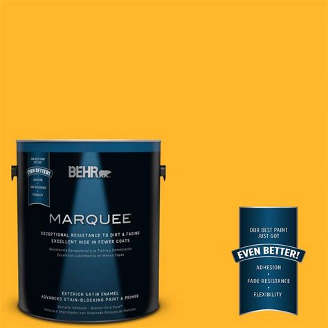 Behr Marquee Gal Ppl Sunkissed Yellow Satin Enamel Exterior