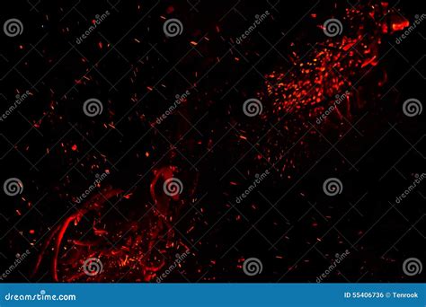 Red Hot Sparks On A Black Background Stock Photo Image Of Dynamic Hell 55406736