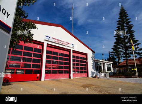 Fire Station On Dhekelia Road Larnaca Cyprus Feb 2024 Stock Photo