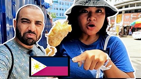 Foreigners Try Filipino STREET Food For The FIRST Time YouTube