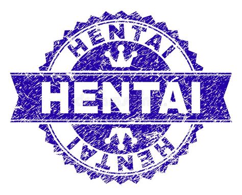 Selo Do Retângulo Do Grunge HENTAI Ilustração do Vetor Ilustração de sujo imundo