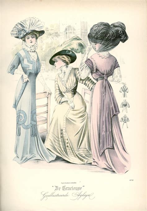 De Gracieuse Wandel En Visitetoiletten October 1908 Fashion