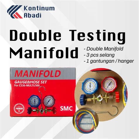 Jual DOUBLE TESTING MANIFOLD SET R22 R32 R410 R134A Di Seller Odettee