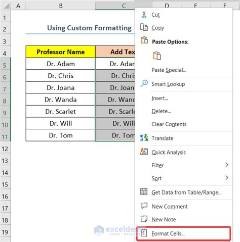 How To Add Text To End Of Cell In Excel Easy Methods