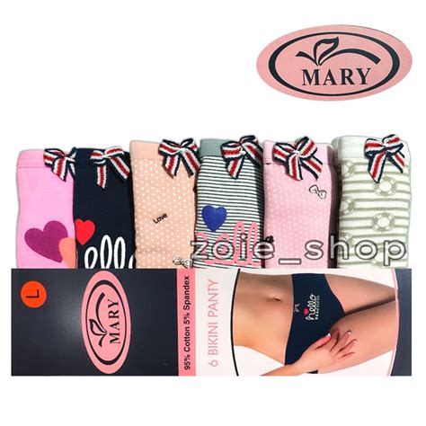 PIECE MARY BIKINI PANTY No Mary Printed Underwear Shopee Philippines