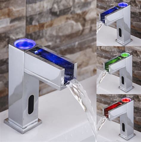 Hot And New Touch Less Sensor Automatic Smart Sensor Led Light Led Display Basin Water