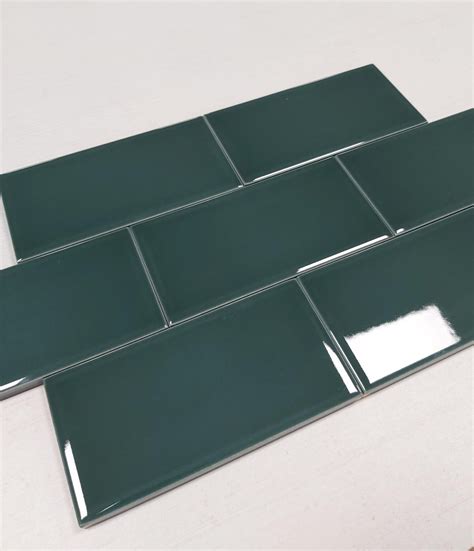 Victorian Green 152x76x9mm 6x3 Plain Tile Firetile Ltd Uk