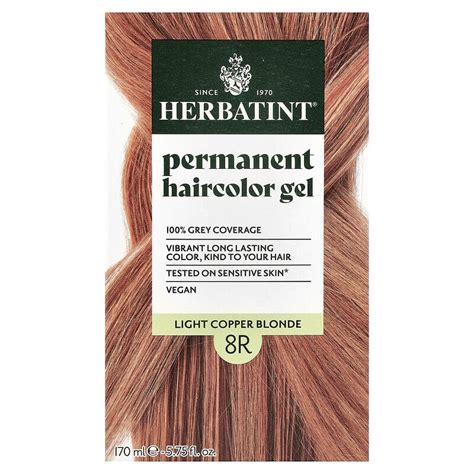 Herbatint Permanent Haircolor Gel 8R Light Copper Blonde 4 56 Fl Oz