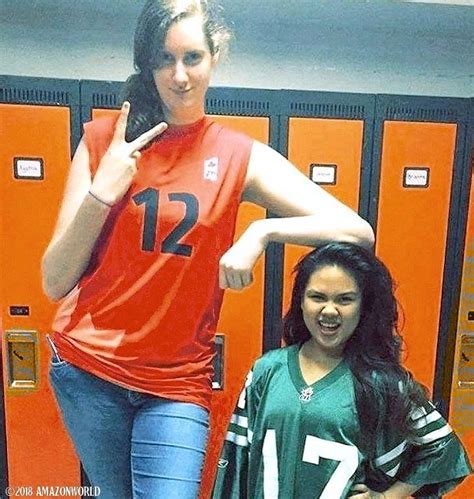 7ft tall Miranda weber really dwarfs her classmate she was 6ft-11'' but ...