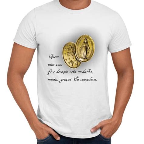 Camisa Medalha Milagrosa De Nossa Senhora Web Print Estamparia