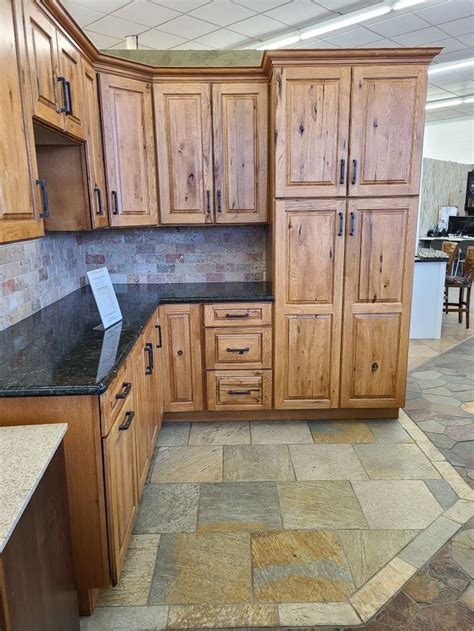 Rustic Kitchen Cabinets with Medium Stain