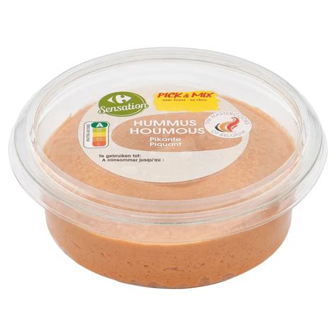 Sensation Houmous Piquant 200 G Carrefour Belgique