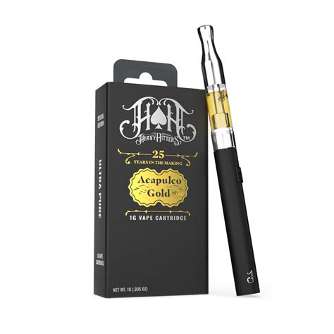 Heavy Hitters Acapulco Gold Cartridge Vape Sativa 963 1g Flynnstoned Cannabis Company