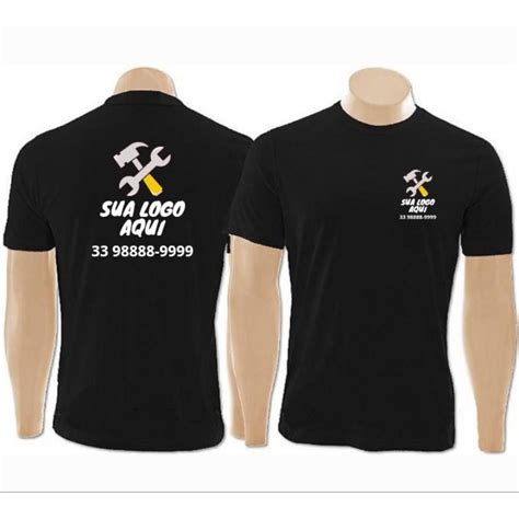 Camiseta Personalizada Para Empresa PRETA Para Outras Cores Consulte