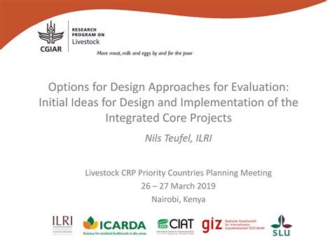 Options For Design Approaches For Evaluation Initial Ideas For Design