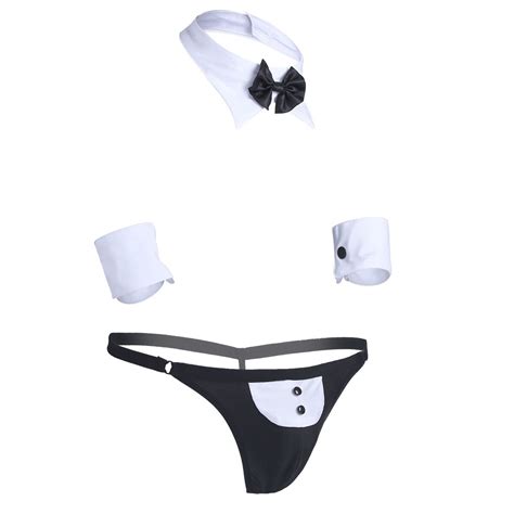 Male Tuxedo Underwear Costume Nightwear Suit Gay Mens Sexy Thong Brief Stripper Ebay