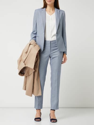 More More Blazer Mit Knopf Verschluss Marineblau Meliert Online