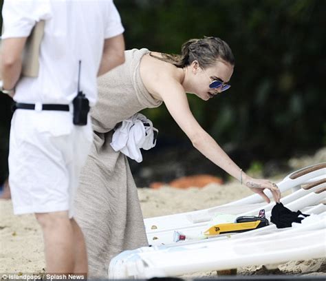 Retro Bikini Cara Delevingne In A Red Bikini While Wake Boarding In Barbados