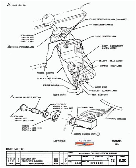 1955 Chevy Headlight Switch Wiring Diagram