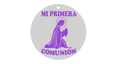 Archivo Stl Pack Llaveros Mi Primera Comuni N Virgen Maria Plan De