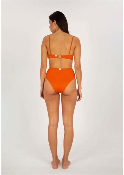 Palau Orange Zebra Bikini Bottom Reversible TET Responsible Wear