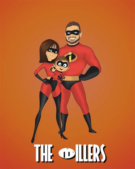 Incredibles Family Portrait Custom Family Portrait Family - Etsy