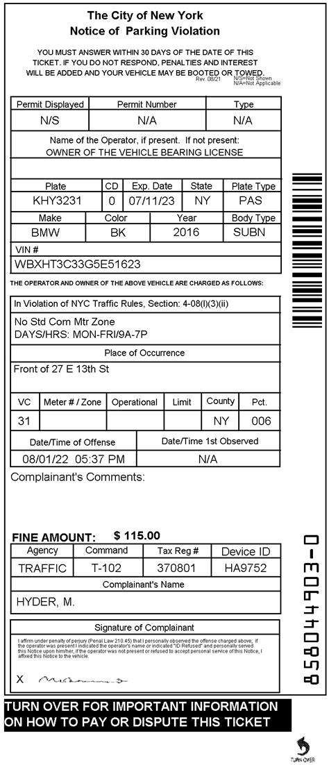 Anatomy of a NYC Parking Ticket | Pay NYC Fines | Pay NYC Fines