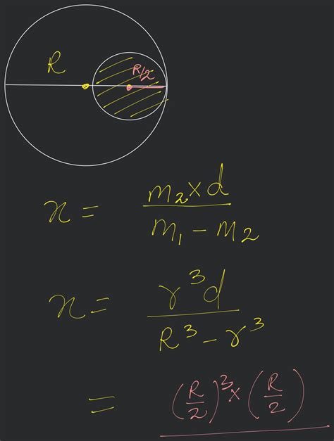 A Uniform Sphere Has Radius R A Sphere Of Diameter R Is Cut From Its Edg