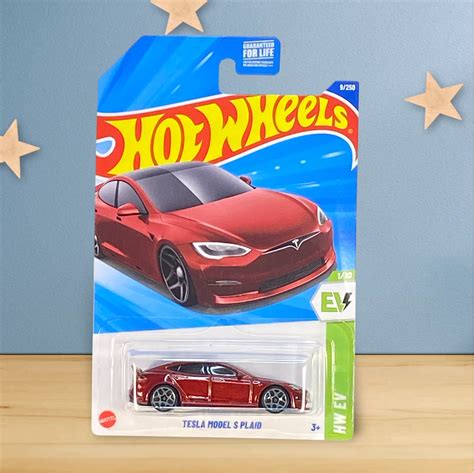 Hot Wheels Tesla Model S Plaid Red Car Hw Ev Safe Ship Walmart