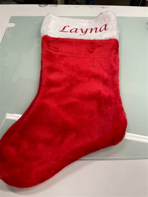 Soft Large Plush Personalized Christmas Stocking With Name Etsy