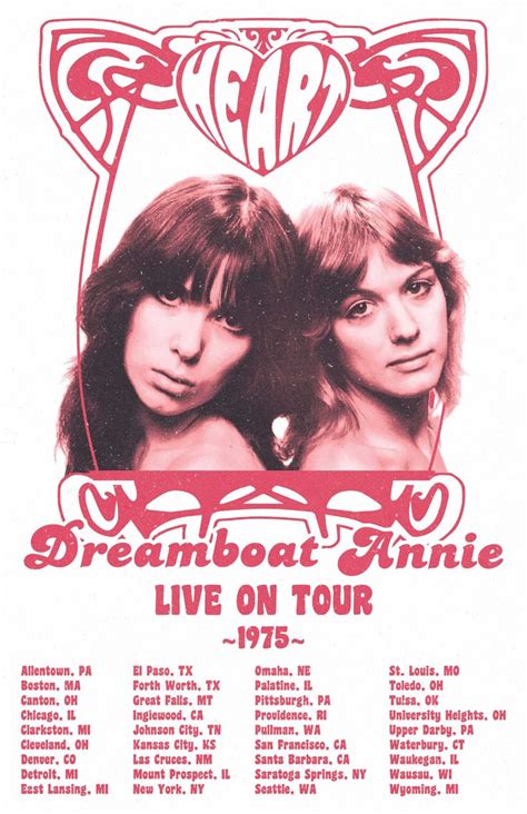 Heart Band Dreamboat Annie Tour Poster 1970s Decor/wall Art - Etsy UK | Tour posters, Heart ...