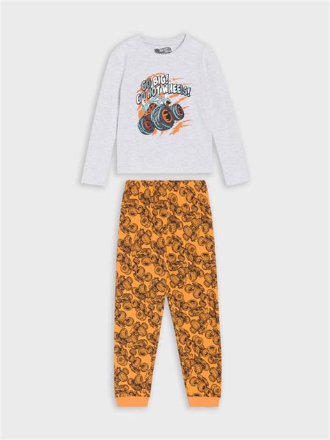 Kétrészes pizsamaszett Hot Wheels Szín világos szürke SINSAY EV M