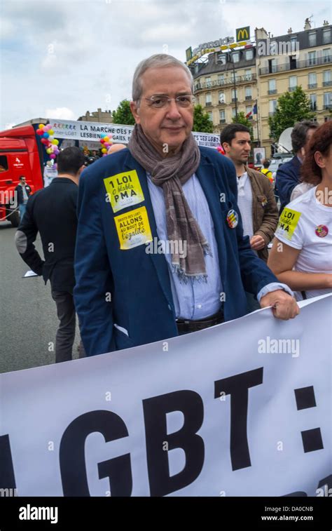 Paris France LGBT Gay Pride Parade French Politicians Marching Stock Photo Alamy