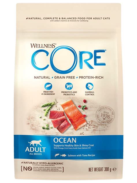 CORE корм из лосося с тунцом для взрослых кошек 300 г