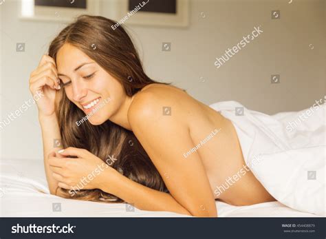 Attractive Brunette Girl Morning Bed Stock Photo 454408879 Shutterstock