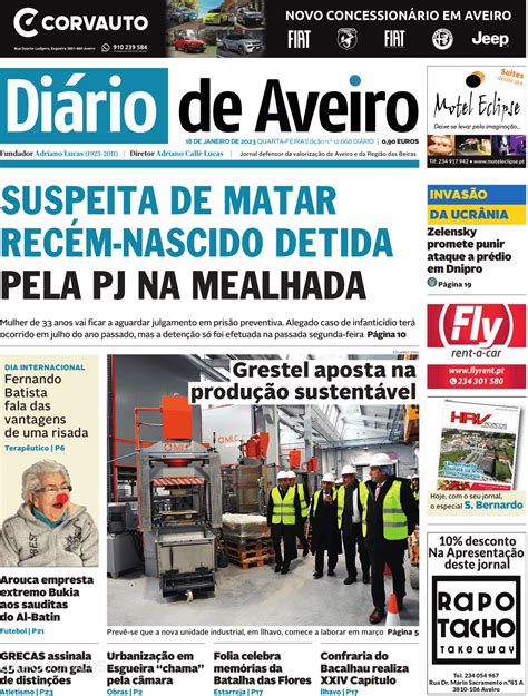 Di Rio De Aveiro Jan Jornais E Revistas Sapo Pt Ltima