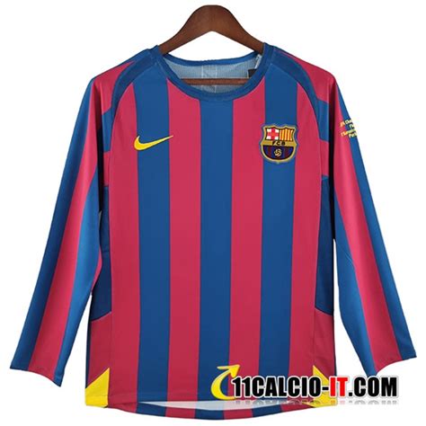 Personalizza Maglie Calcio Fc Barcellona Retro Prima Manica Lunga