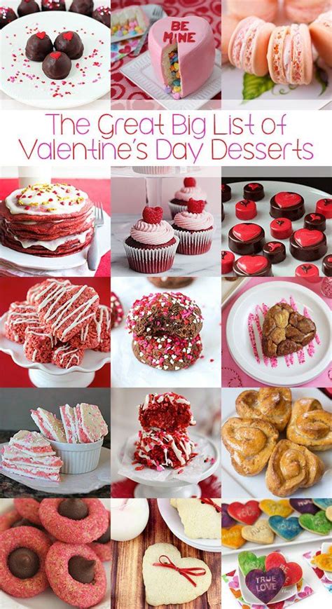 The Great Big List Of Valentine S Day Desserts Valentines Recipes Desserts Valentine Desserts