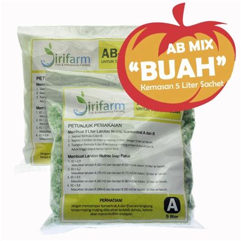 Jual Ab Mix 5L Bubuk Pupuk Nutrisi Hidroponik Tanaman Buah 10354