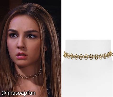 Kristina Daviss Metal Chain Link Choker Necklace General Hospital