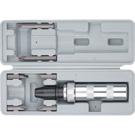 Отвертка ударно-поворотная 1/2, набор бит, 6 шт, пластиковый бокс ...