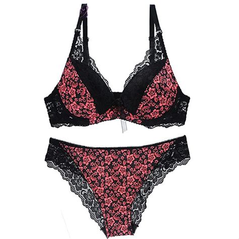 Yinmar Sexy New Lace Push Up Bra And Thong Set Embroiderde Plus Size Bcd Cup Floral Bra Sets