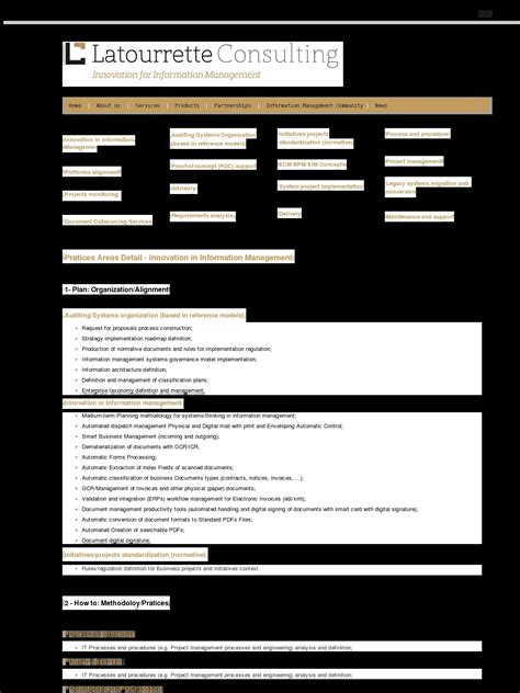 Latourrette Consulting Innovation For Information Management Bpi