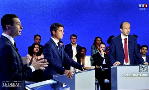 Législatives 2024 entre Attal Bardella et Bompard un débat pour